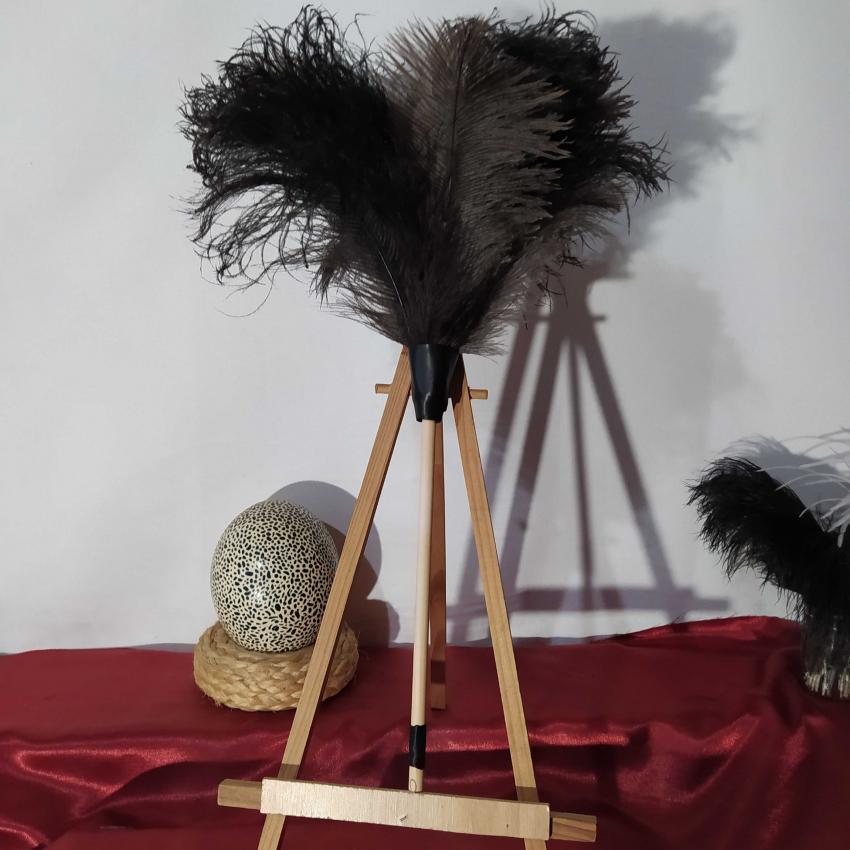 Plumeau en véritable plumes d'autruche collection Cristal