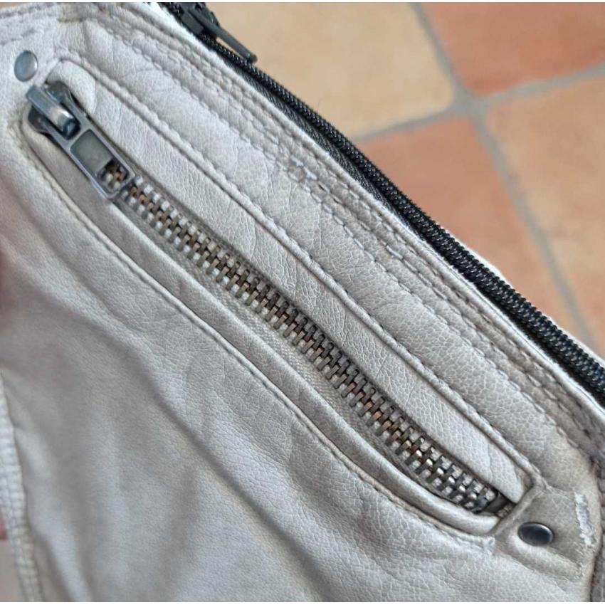 Porte monnaie imitation cuir beige