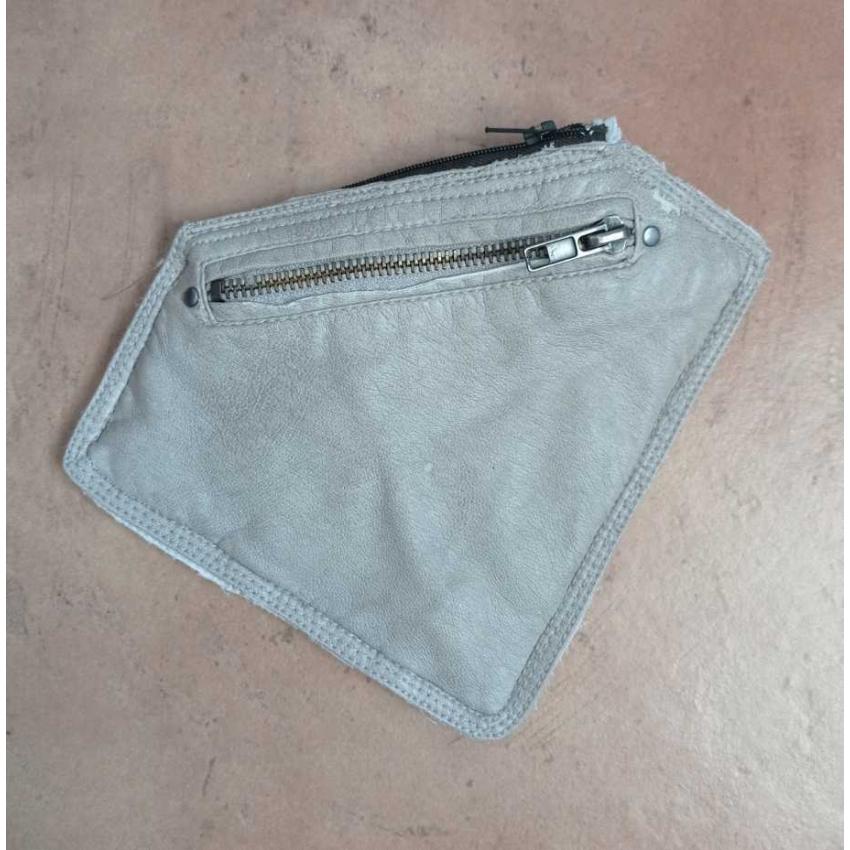 Porte monnaie imitation cuir beige