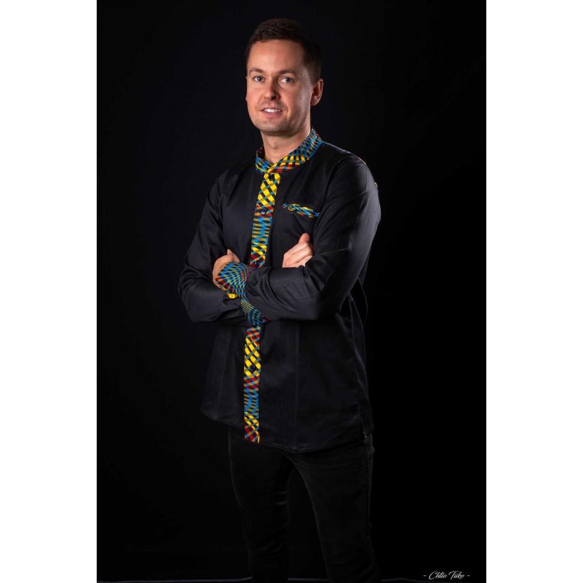 Chemise Col Mao Homme manche longue