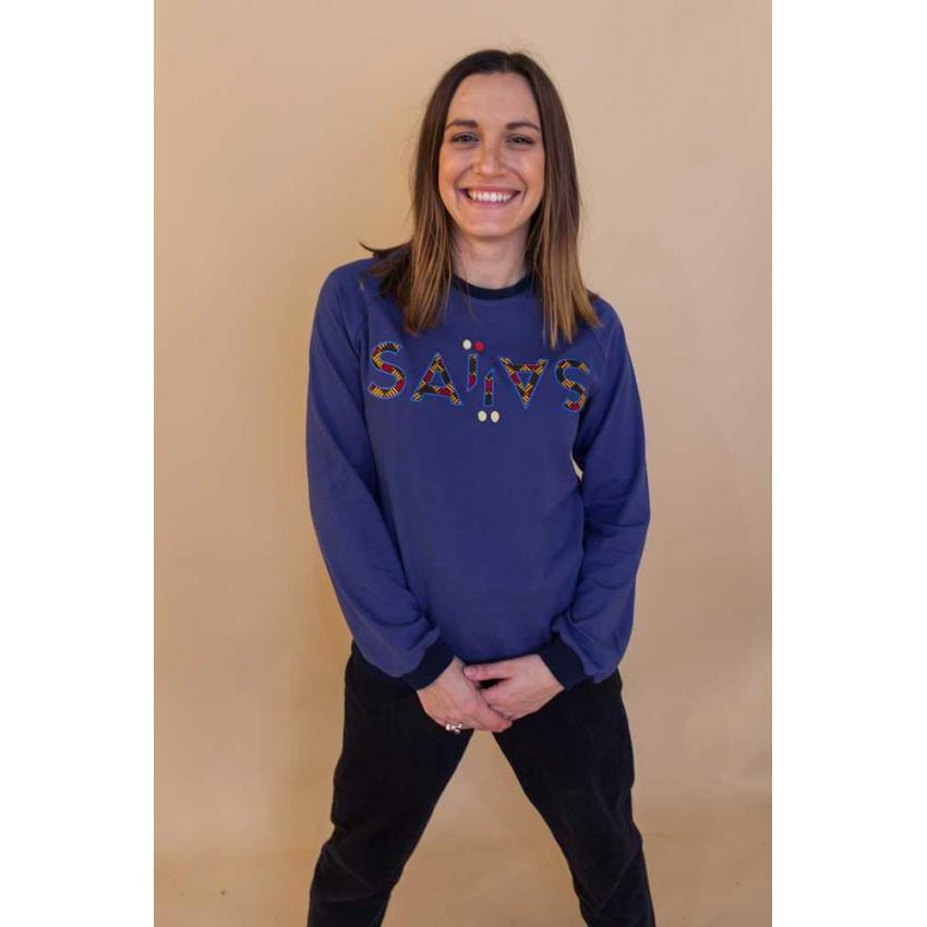 Sweat éco-responsable mixte Indigo ⎮ Koudougou Face