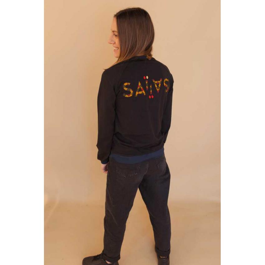 Sweat éco-responsable mixte Noir ⎮ Koudougou Dos