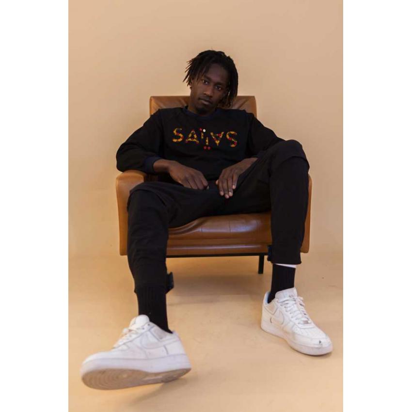 Sweat éco-responsable mixte Noir ⎮ Koudougou Face