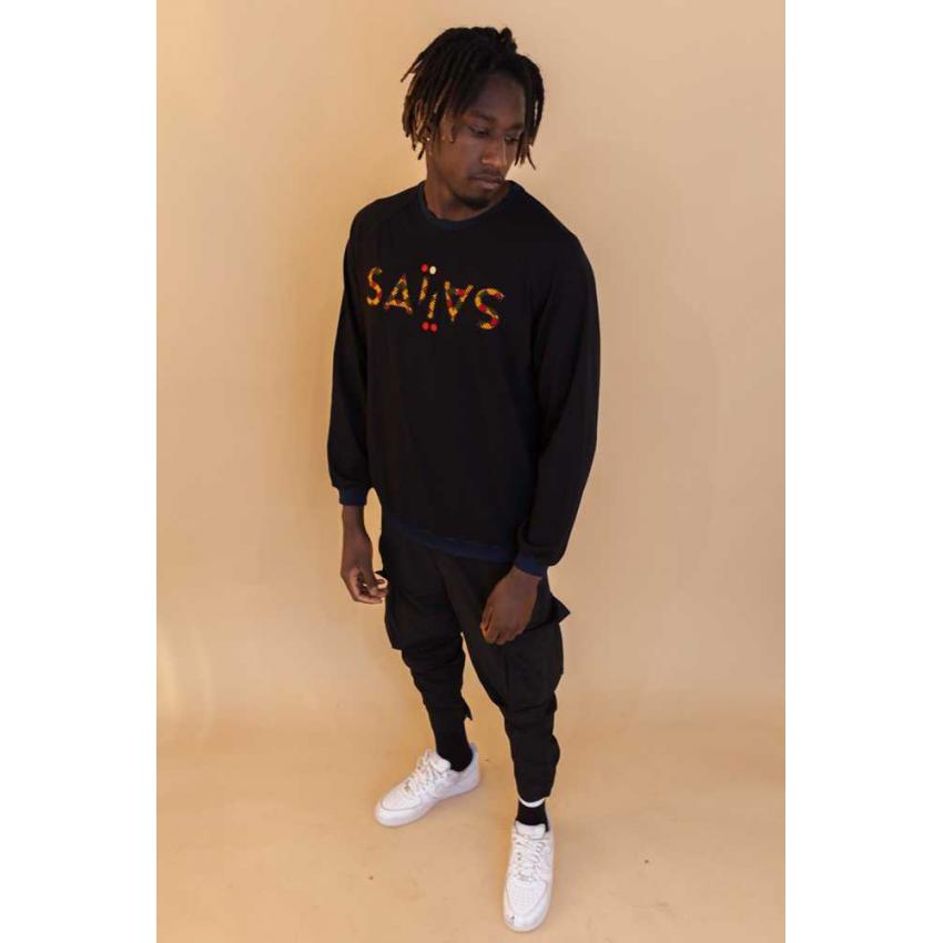 Sweat éco-responsable mixte Noir ⎮ Koudougou Face