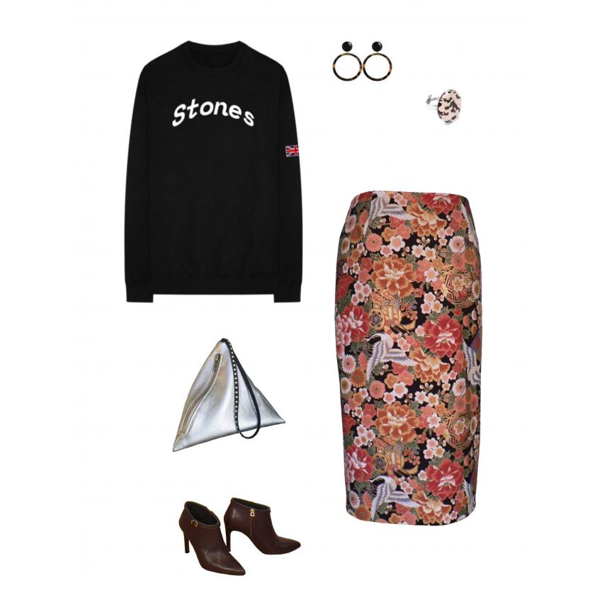 Pochette berlingot en simili-cuir argenté