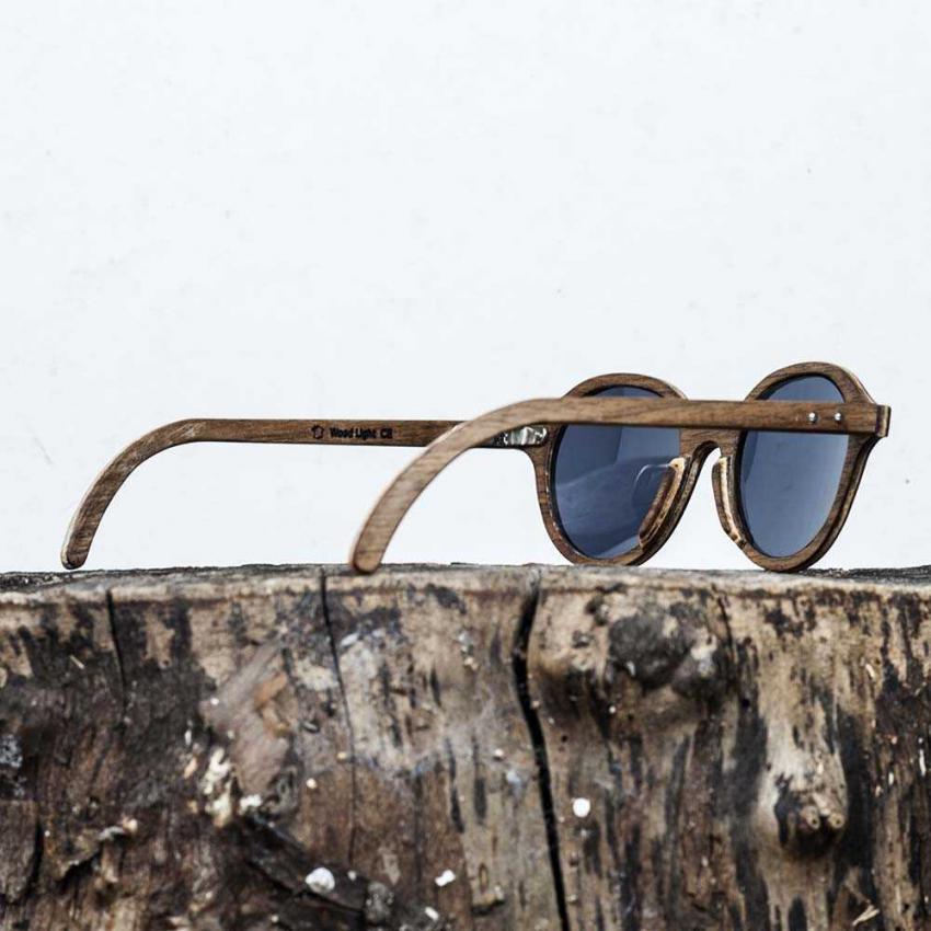 Lunettes de soleil en bois Made in France JFK Noyer