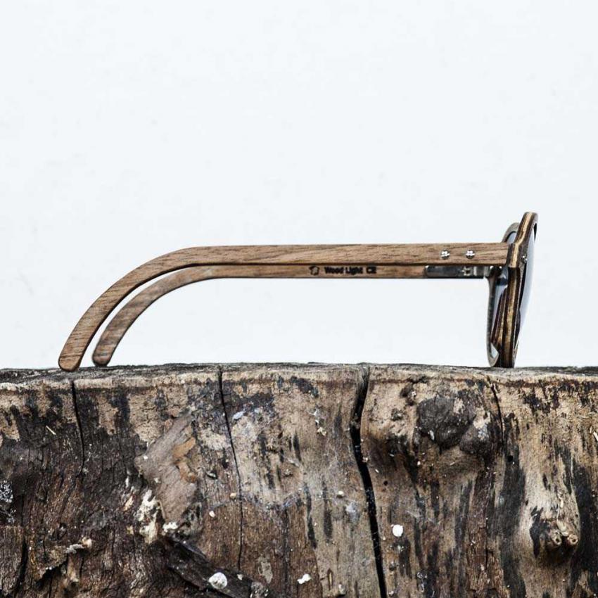 Lunettes de soleil en bois Made in France JFK Noyer