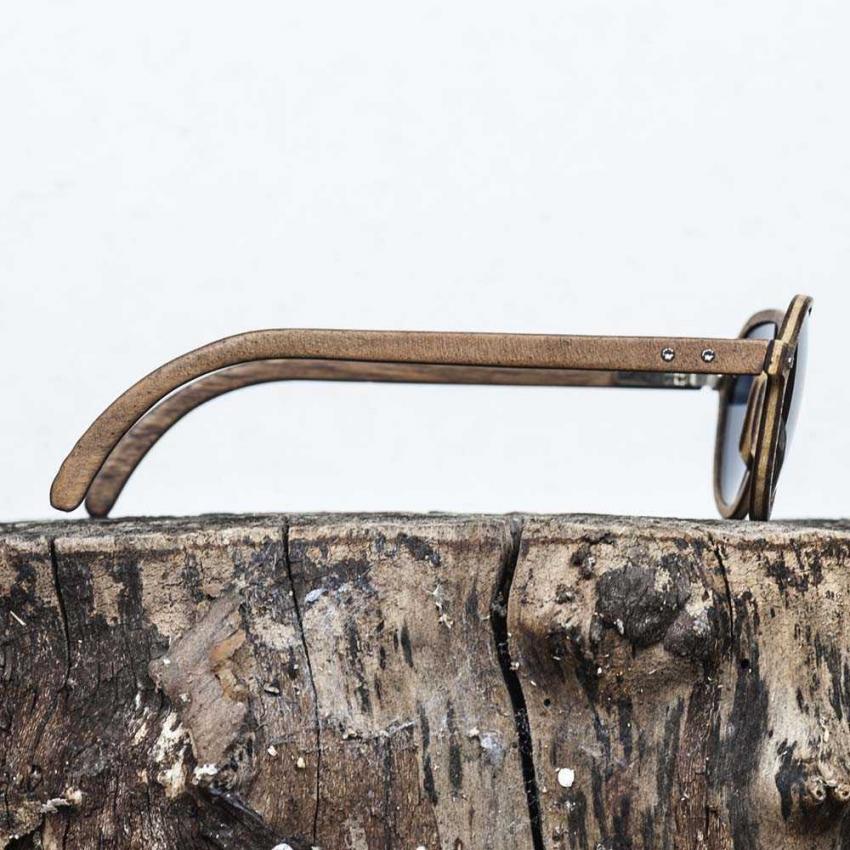 Lunettes de soleil en bois Made in France LAX Noyer