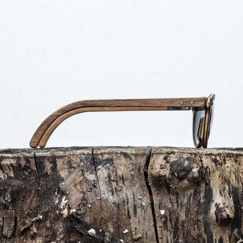 Lunettes de soleil en bois Made in France CDG Noyer