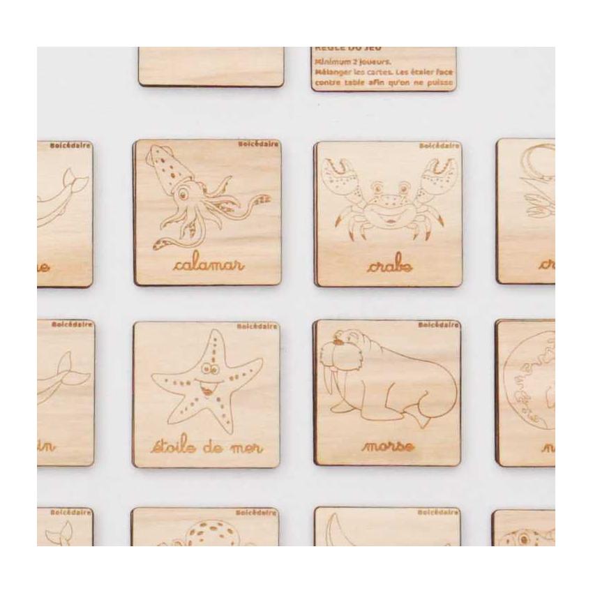 Mémory Mer- Ecriture cursive- 26 cartes