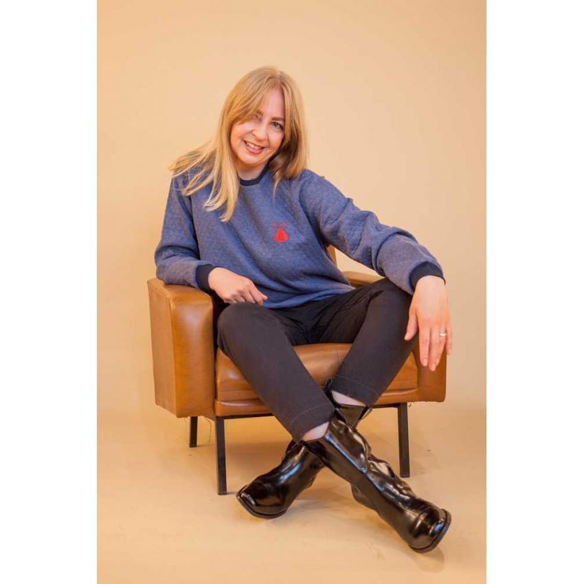 Sweat éco-responsable mixte Indigo ⎮ Koudougou Matelassé