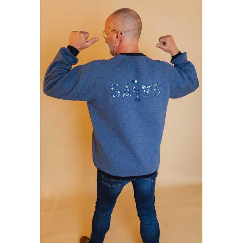 SweaTsaï Ouaga Indigo matelassé