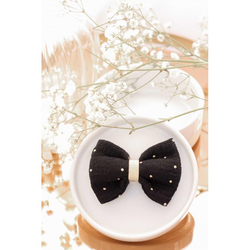 Noeud à clipser noir et doré