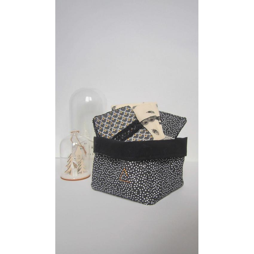 Panier à pois noir : à exposer sans modération.