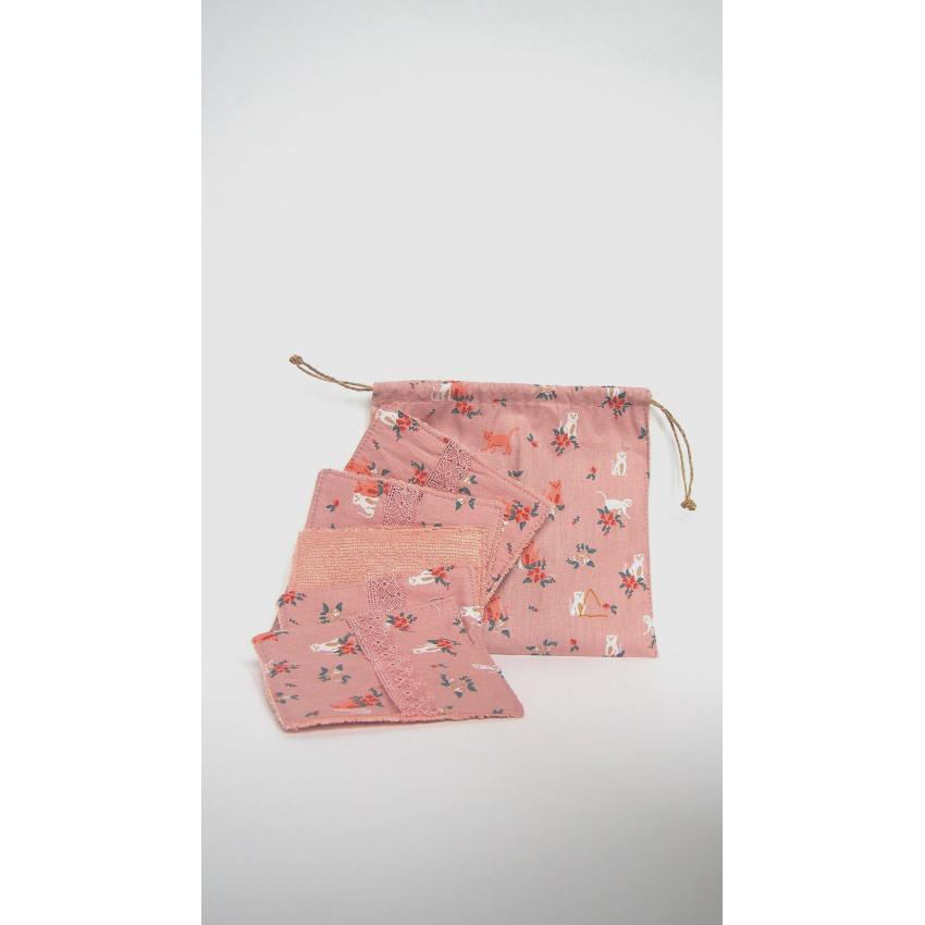 Lot 5 cotons lavables Muchu&Cookie, à adopter avec douceur.