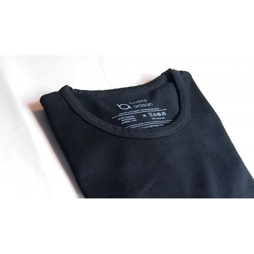 T-shirt premium et durable 100% coton bio - Noir - 340gr/m2