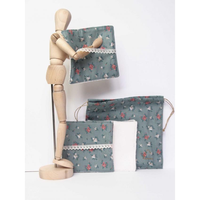 Lot 5 cotons lavables Bouquet, à adopter avec douceur.