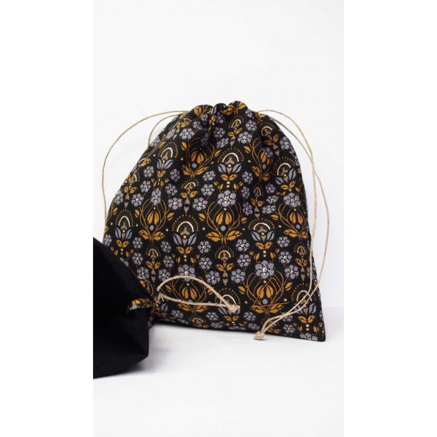 Sacs à vrac Flora noir, une aide précieuse pour vos courses.