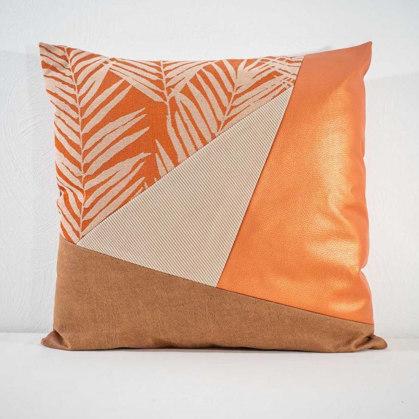 Coussin patch de matières