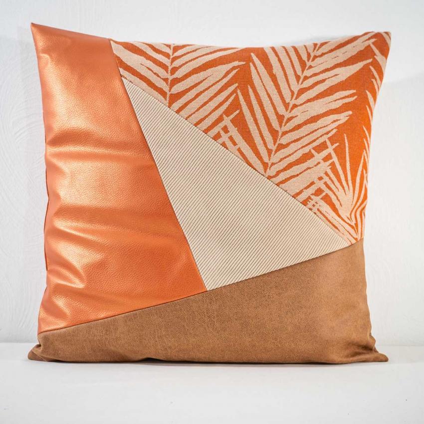 Coussin patch de matières