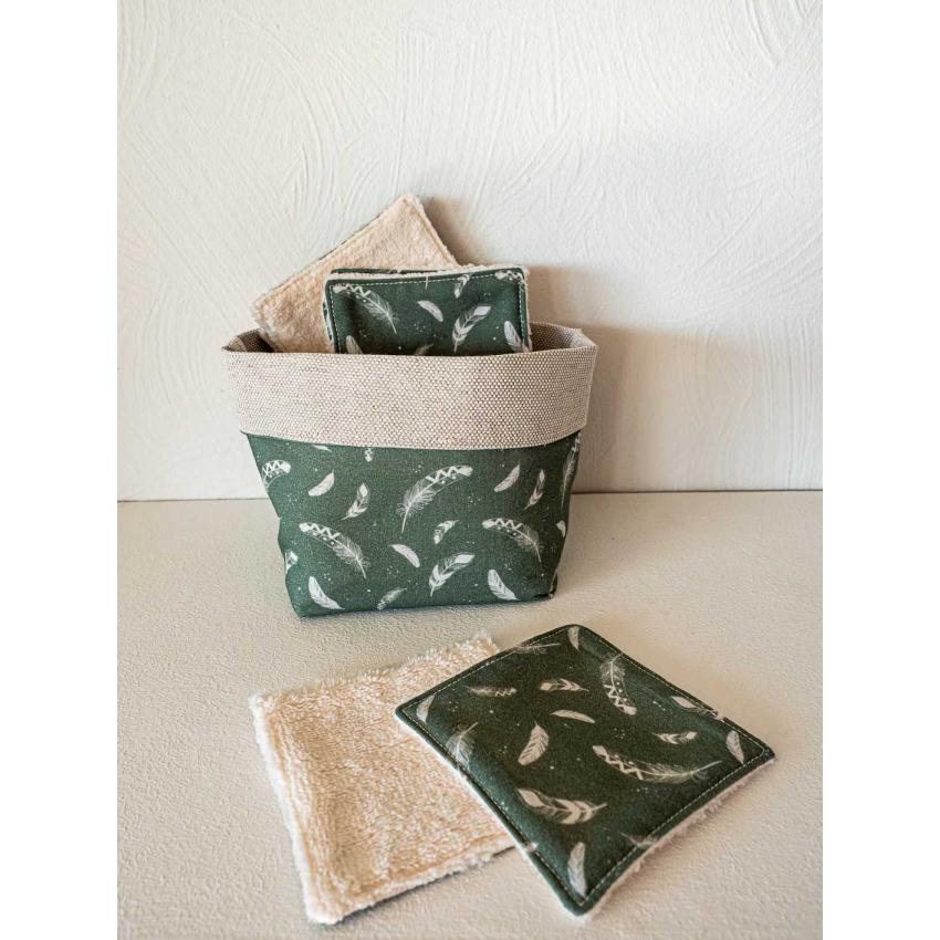 Cotons démaquillants lavables "plumes"