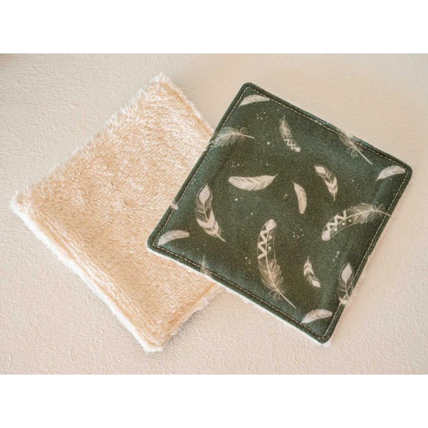 Cotons démaquillants lavables "plumes"