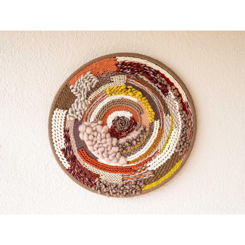 Grand tissage rond "orangé"