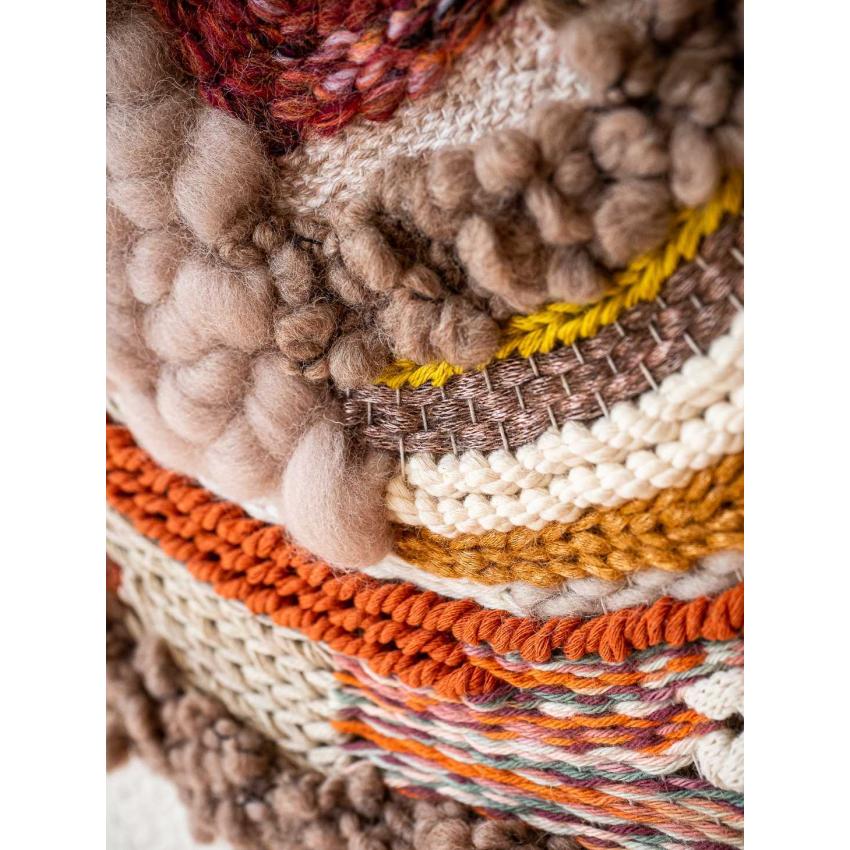 Grand tissage rond "orangé"