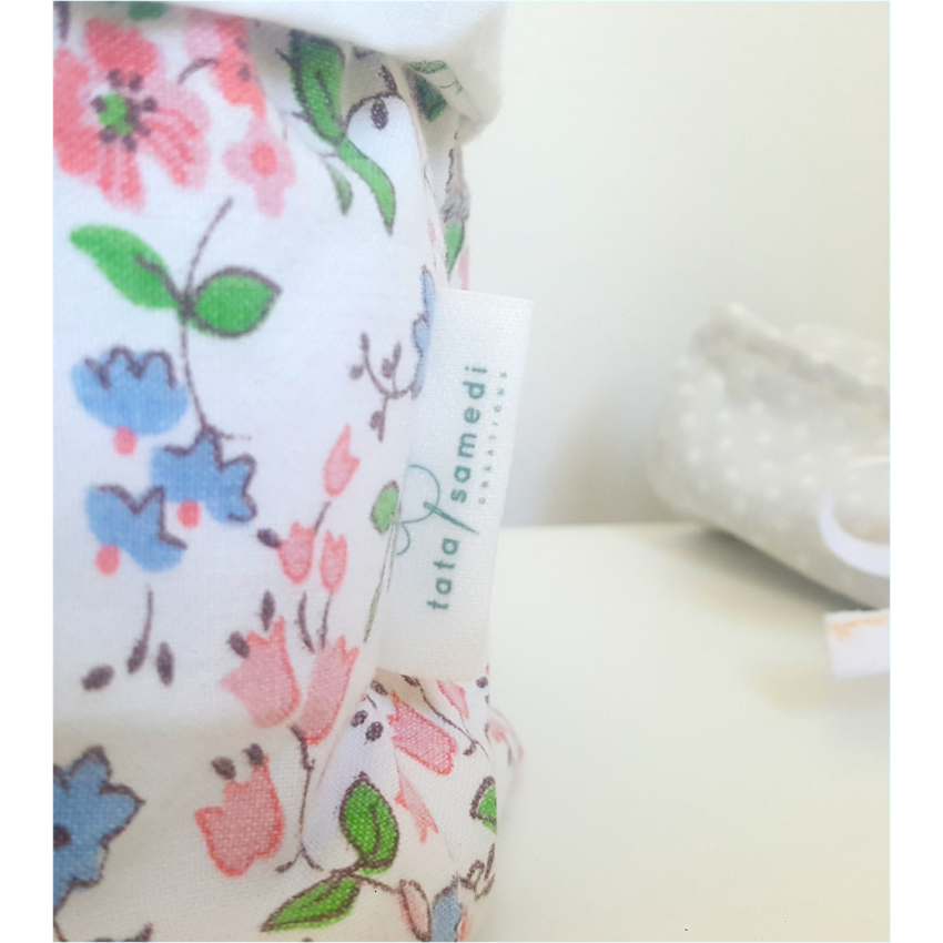 Panier de rangement réversible fleuri Panier de rangement réversible fleuri