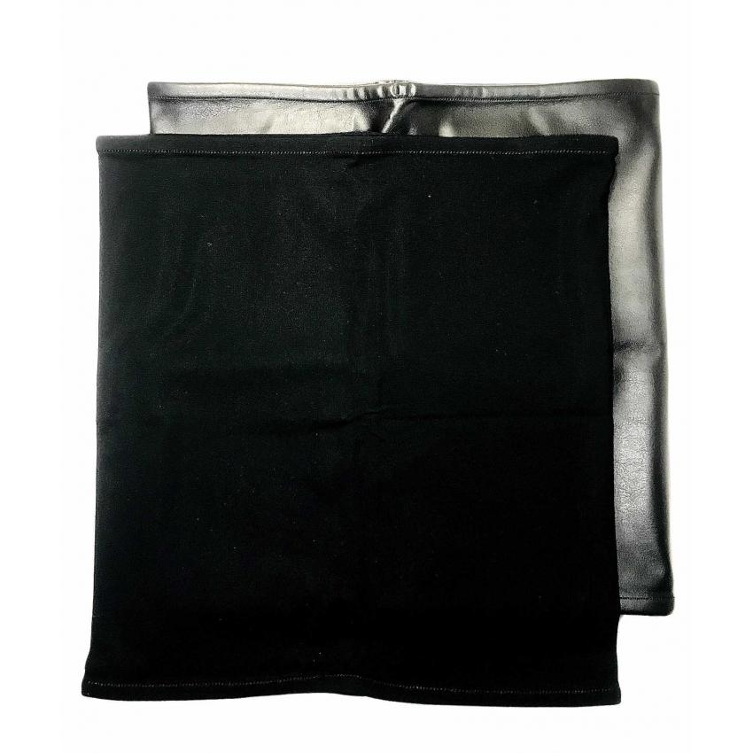 Jupe bandeau noir - jersey viscose noir ou jersey enduit