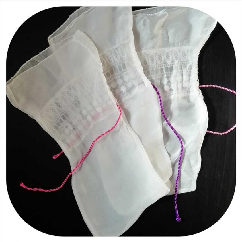 Lot de 3 sacs à vrac en tissu recyclé