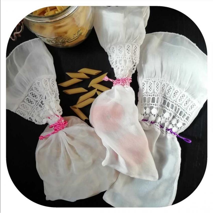 Lot de 3 sacs à vrac en tissu recyclé