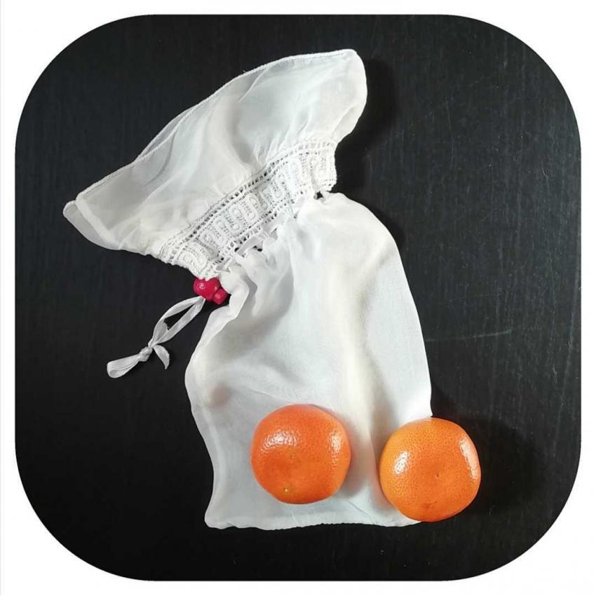 Sac à vrac en tissu recyclé, sac de course, tote bag