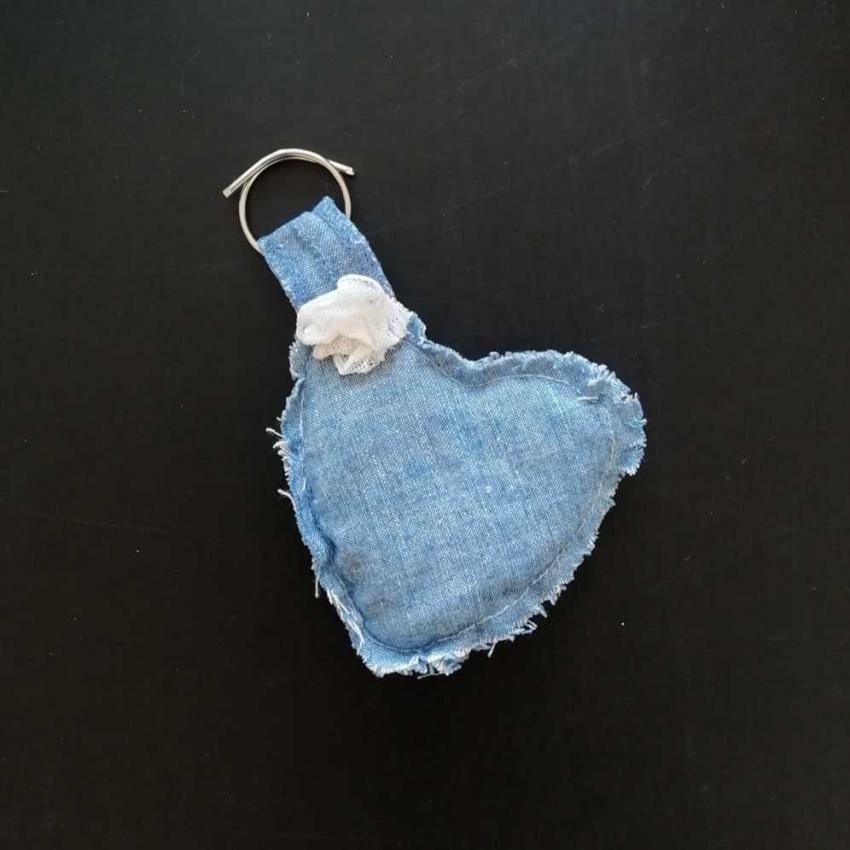 Porte clé en forme de cœur