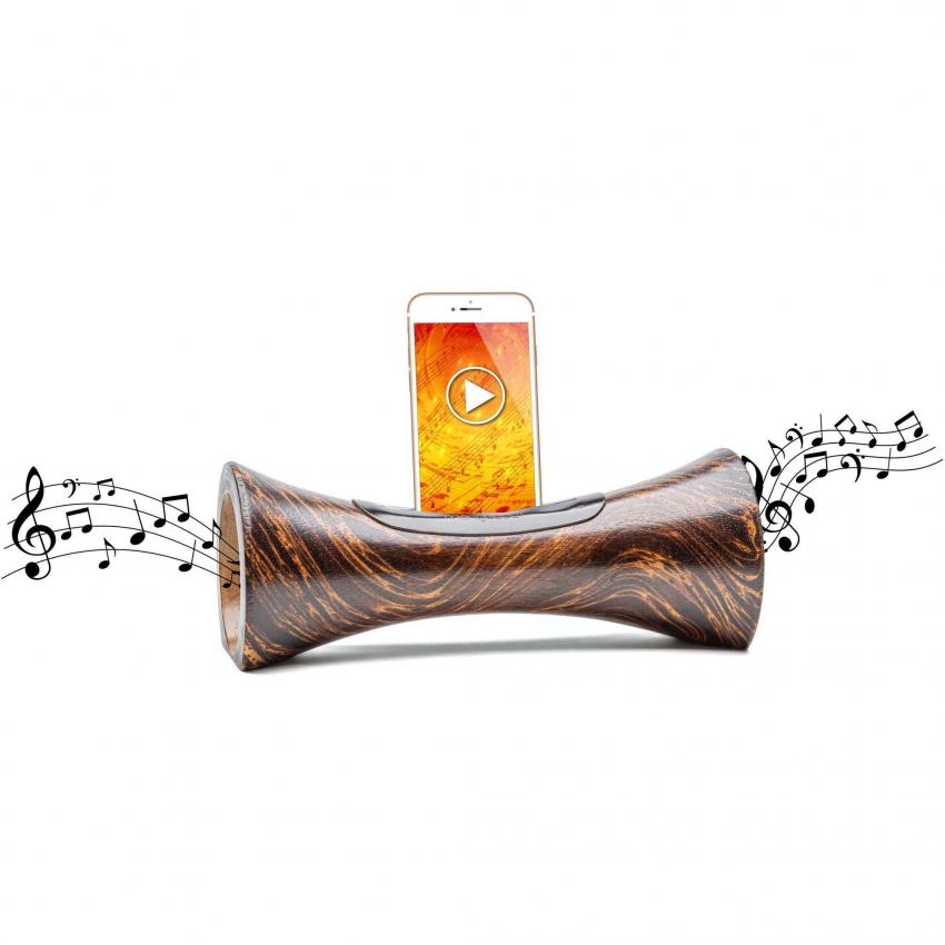 MANGOBEAT - enceinte en bois pour téléphone - Amplificateur naturel de son en bois écologique