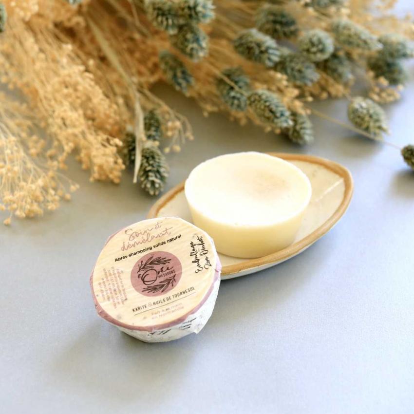 Soin Démêlant Après-shampoing solide Karité & Tournesol