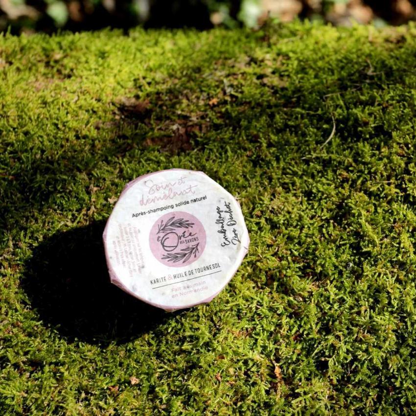 Soin Démêlant Après-shampoing solide Karité & Tournesol