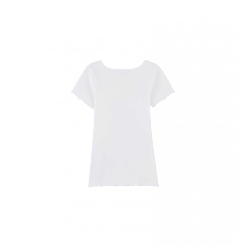 T Shirt Coton Bio Femme Blanc - Ressource