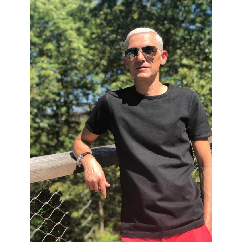 T-shirt premium et durable 100% coton bio - Noir - 340gr/m2